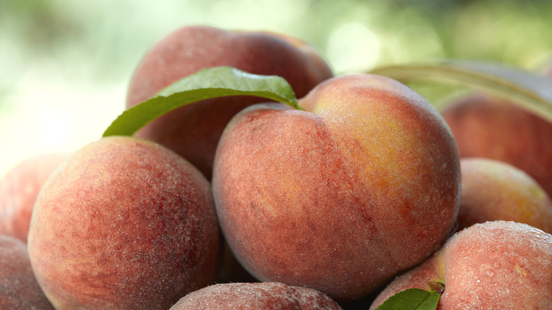 Pile of peaches