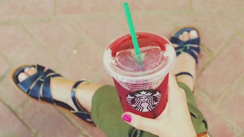 Holding Passion Tango Tea Lemonade