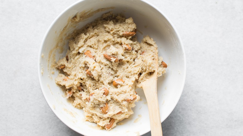 biscotti dough resting in bowl