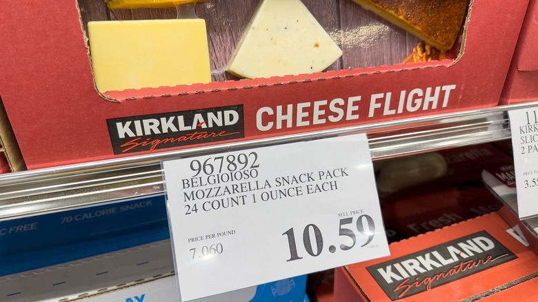 Costco cheese flight price tag