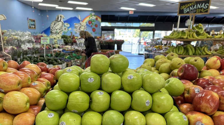 Apples in produce section