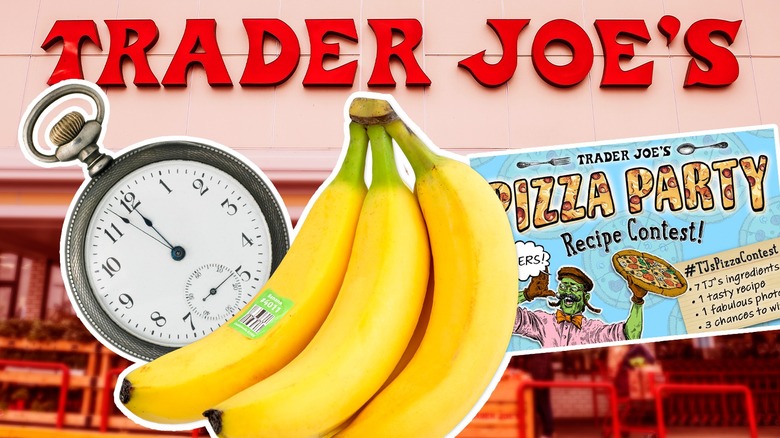 Trader Joe's, clock, bananas, flyer