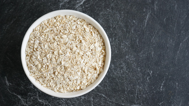 Instant oatmeal in bowl