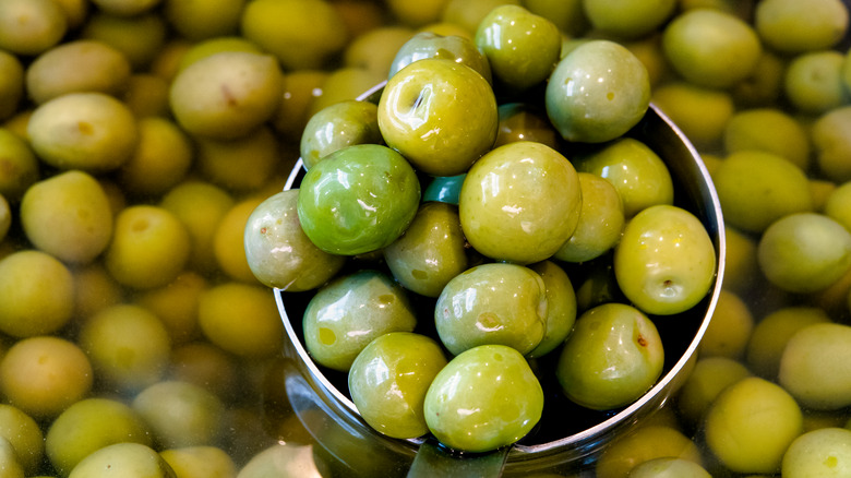 Castelvetrano olives in water 