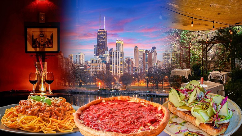 Chicago's romantic restaurants with skyline