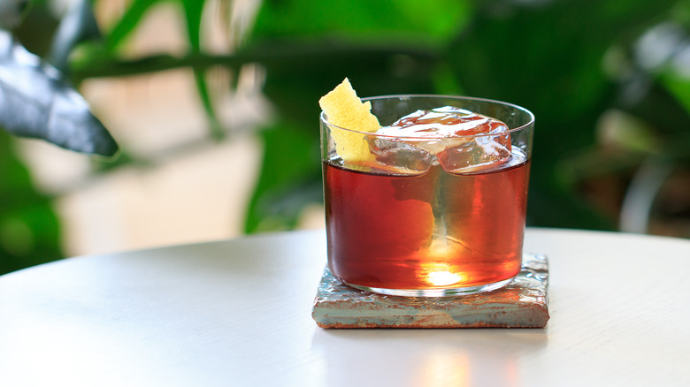 Mezcal Negroni cocktail