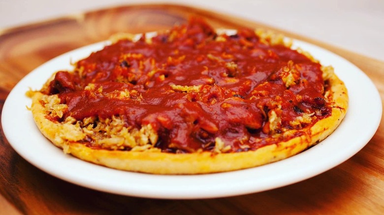 Coletta's barbecue pork pizza