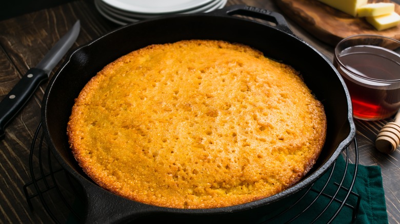 cornbread in skillet