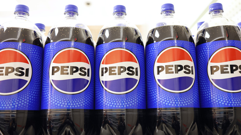bottles of Pepsi