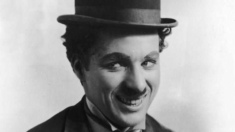 Charlie Chaplin smiling