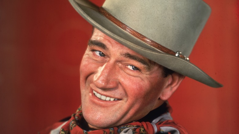 John Wayne smiling