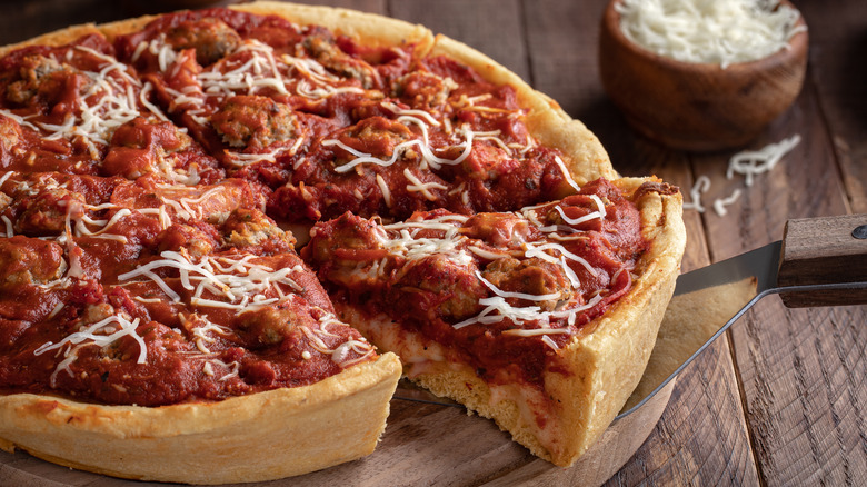 Chicago deep dish pizza