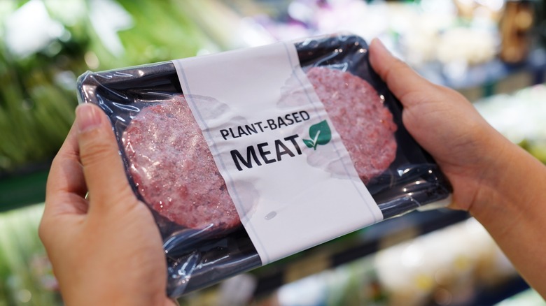 plant based meat at grocery store