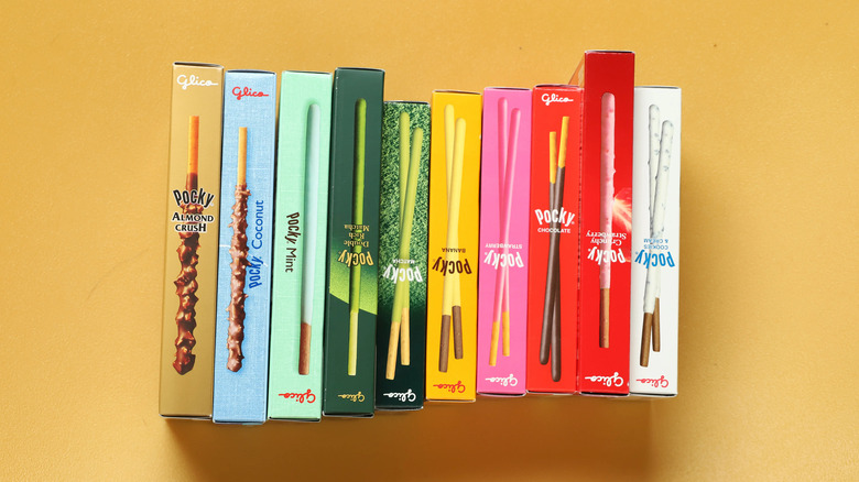 Bouquet of Pocky sticks in glass