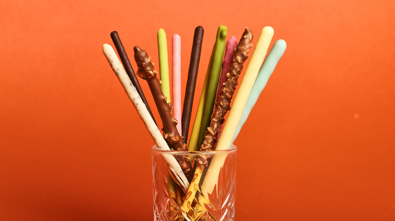 Pocky sticks in jar