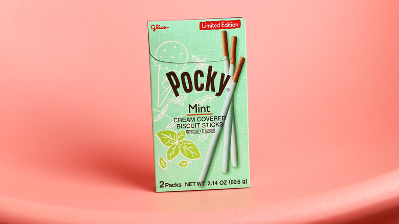 Green box of Mint Pocky