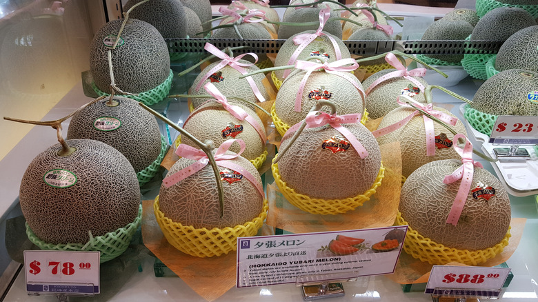 yubari king melons sold in hokkaido japan