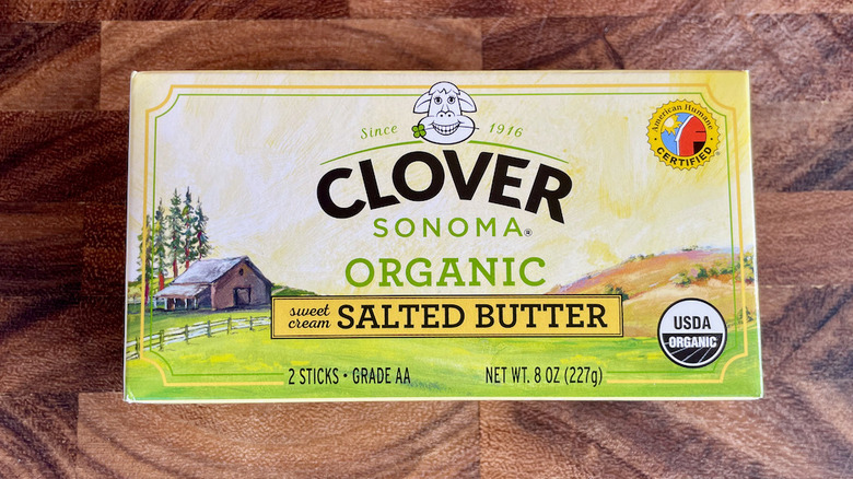 Clover Sonoma Organic butter package