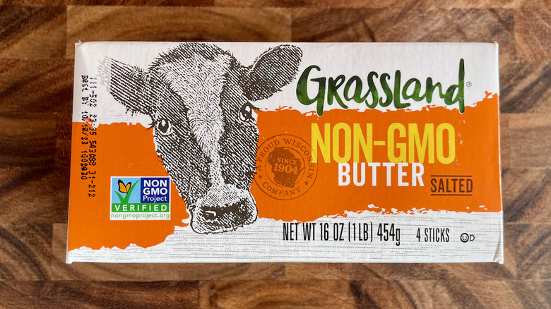 Grassland Non-GMO butter package