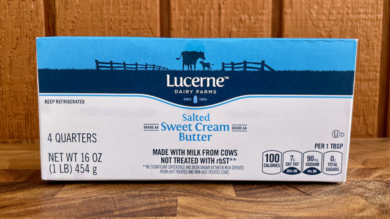 Lucerne salted butter package