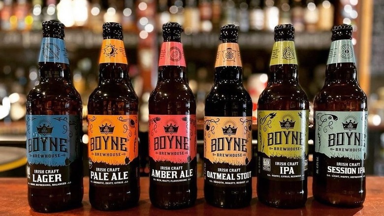 lineup of boyne brewhouse beers