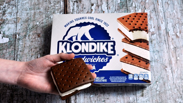 Klondike vanilla ice cream sandwich