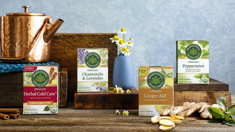 Traditional Medicinals teas and ingredients