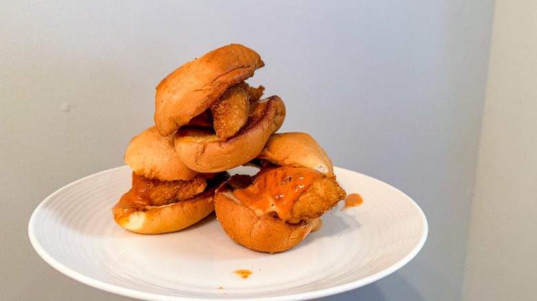 Stack of three Nibblerz sandwiches