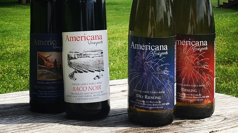 Americana Vineyards wine bottles 