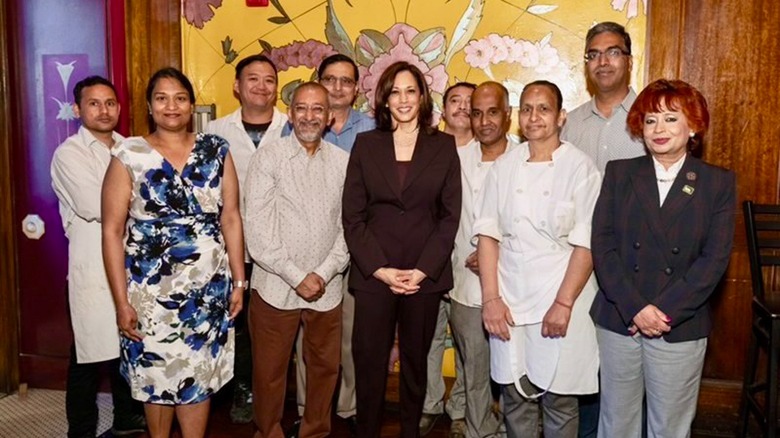 Kamala Harris at New Delhi Restaurant