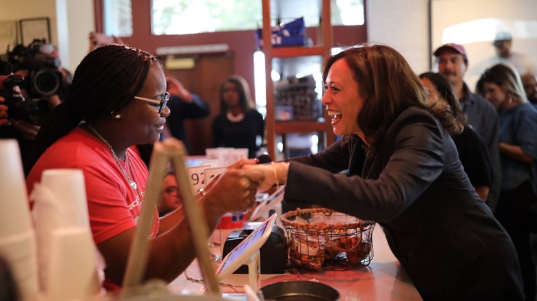 Kamala Harris at Rodney Scott's BBQ