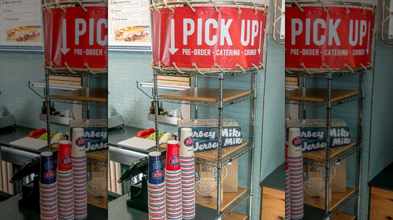 Jersey Mike's pick up shelf