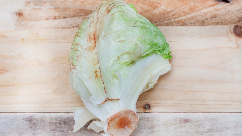 Browning lettuce piece