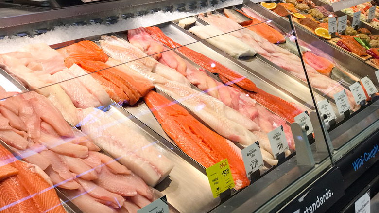 Seafood display case