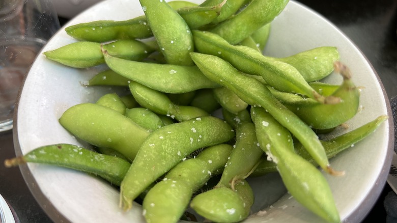 Bowl of edamame