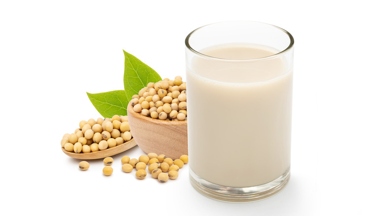 Glass of soy milk