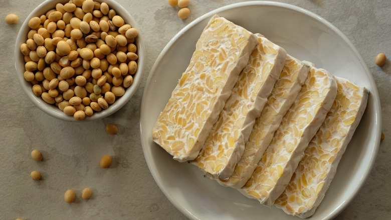 Tempeh on a plate