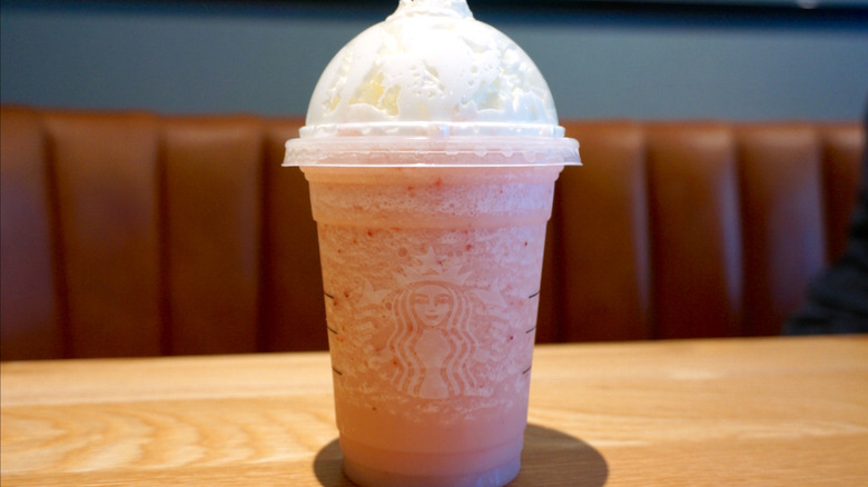 Starbucks Rainbow Sherbert Frappuccino pink