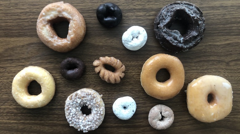 12 different kinds of store-bought donuts