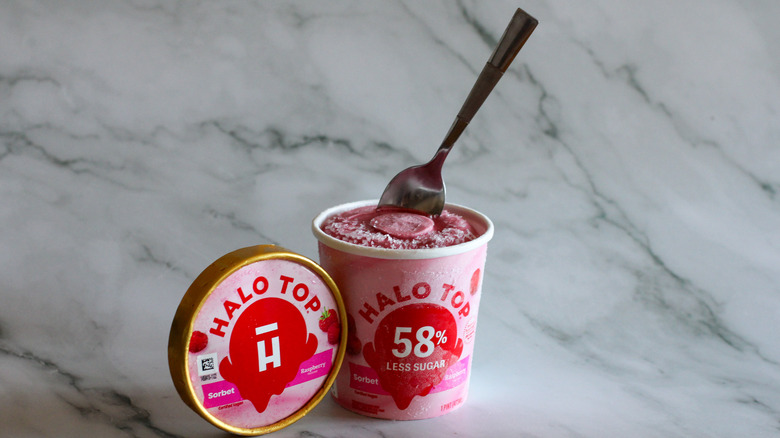 Halo Top raspberry sorbet