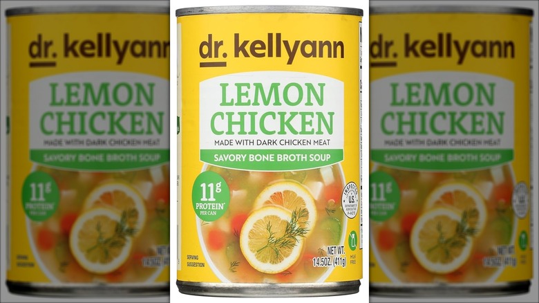 Can of Dr. Kellyann Lemon chicken soup