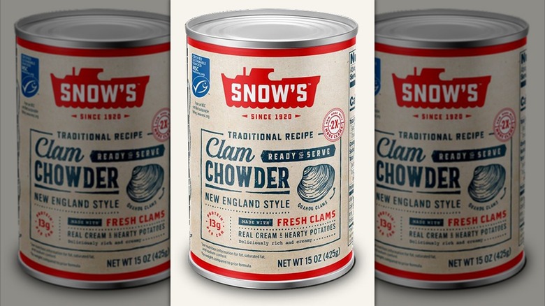 Can of Snow's Clam Chowder