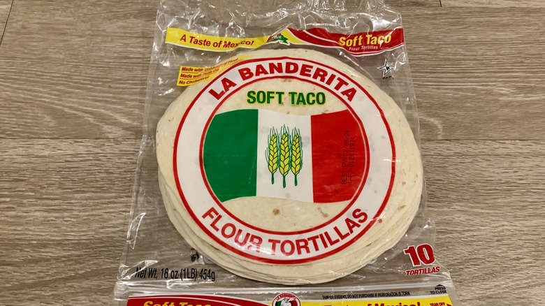 La Banderita tortillas on table