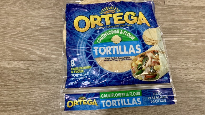 Ortega cauliflower and flour tortillas