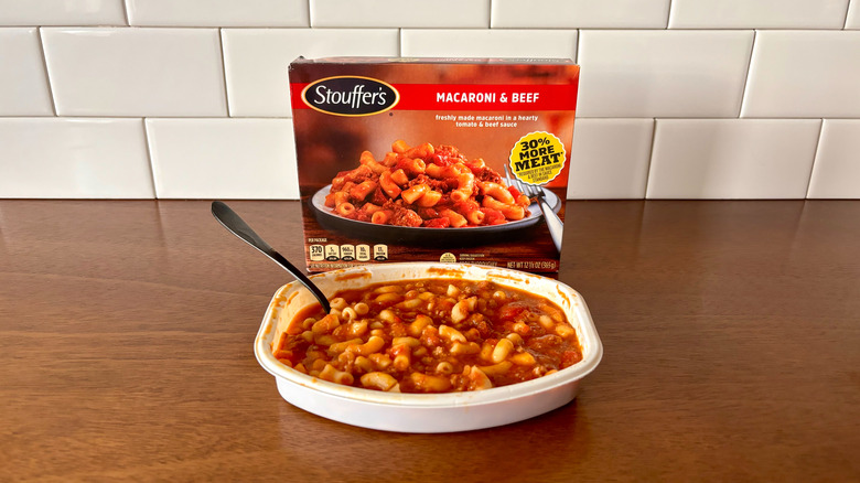 Stouffer's macaroni and beef entree