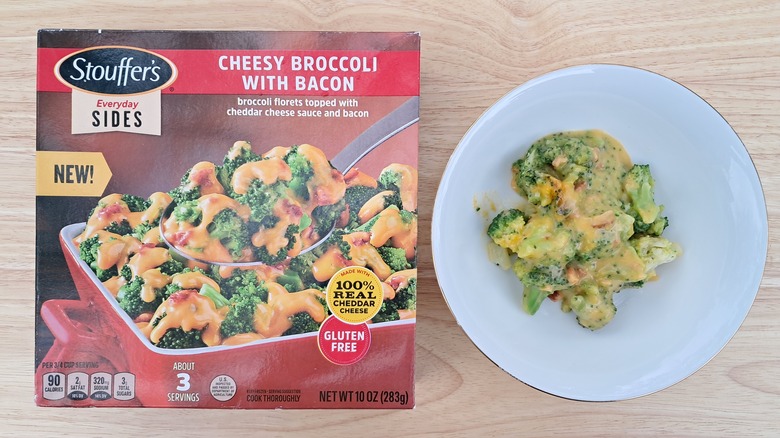 Stouffer's broccoli dish on plate