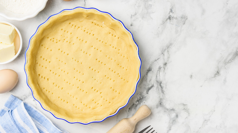 pie crust in a dish