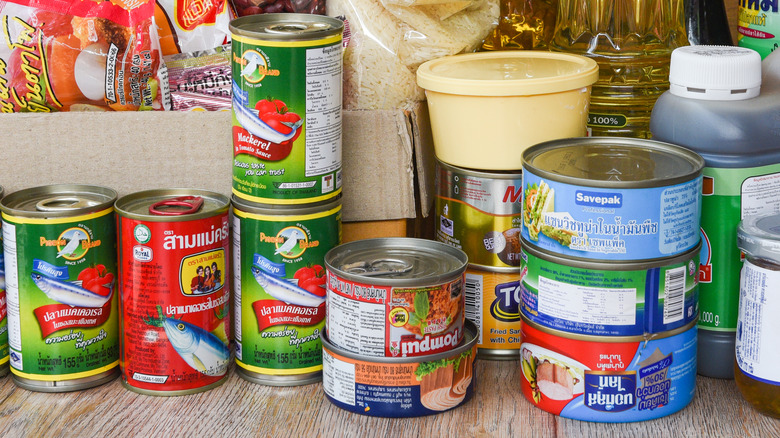 canned foods for donation