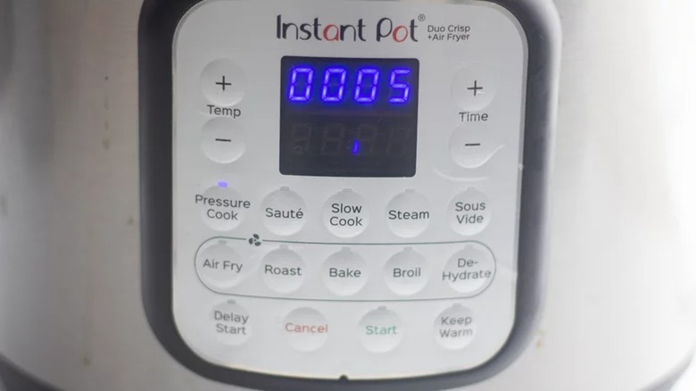 Instant Pot set for 5 minutes