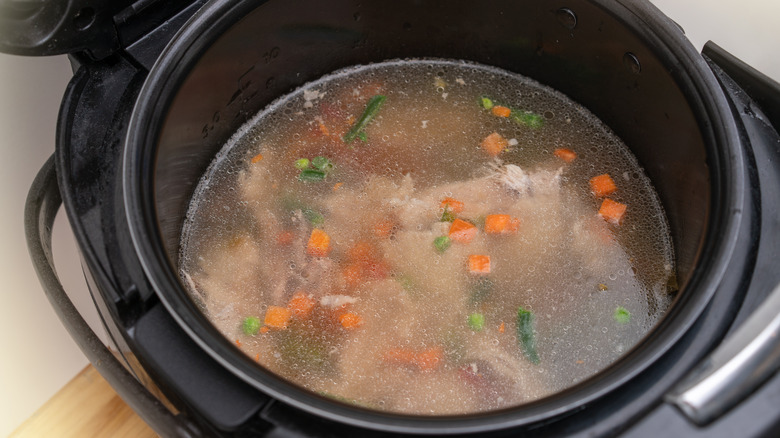slow cooker with broth